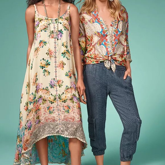 Johnny Was LOGAN Rose Paisley Floral Hi-Low Dress - Picture 2 of 6